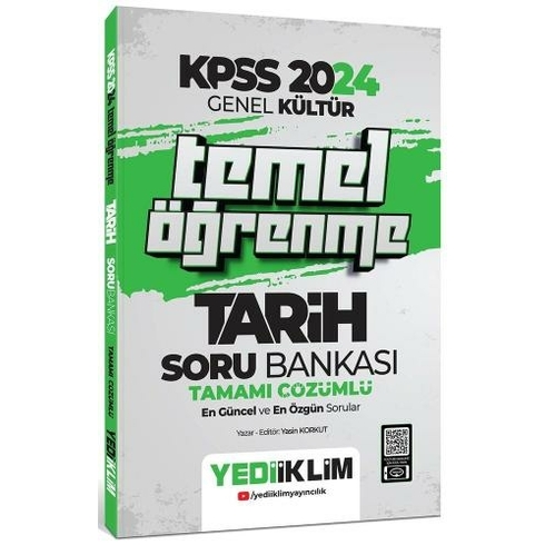 Yediiklim Yayınları Kpss 2024 Genel Kültür Temel Öğrenme Tarih Tamamı Çözümlü Soru Bankası Komisyon