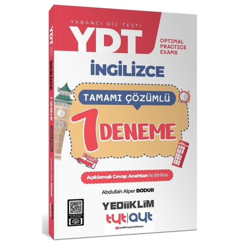 Yediiklim Yayınları Ydt Optimal Practice Exams Tamamı Çözümlü 7 Deneme Abdullah Alper Bodur