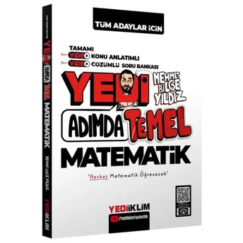 Yediiklim Yayınları Yedi Adımda Temel Matematik Video Konu Anlatımlı Video Çözümlü Soru Bankası Mehmet Bilge Yıldız