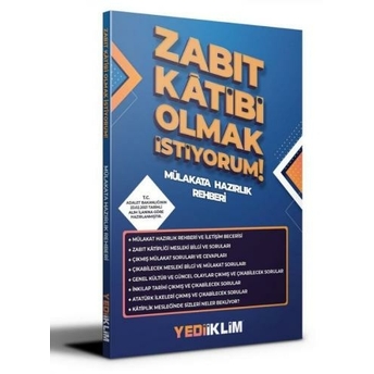 Yediiklim Yayınları Zabıt Katibi Olmak Istiyorum Mülakat Hazırlık Rehberi Komisyon