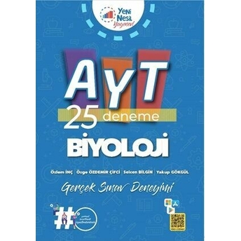 Yeni Nesil Yayınları Ayt Biyoloji 25 Deneme Komisyon