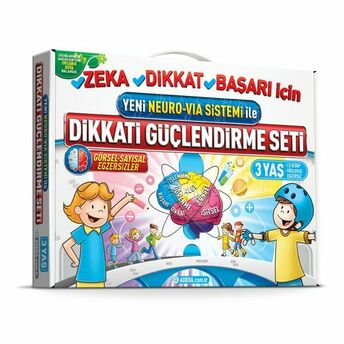 Yeni Neuro Via Sistemi Ile Dikkati Güçlendirme Seti 3 Yaş (3 Kitap) Osman Abalı