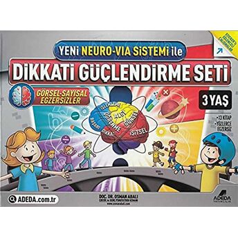 Yeni Neuro-Via Sistemi Ile Dikkati Güçlendirme Seti 3 Yaş (3 Kitap) Osman Abalı