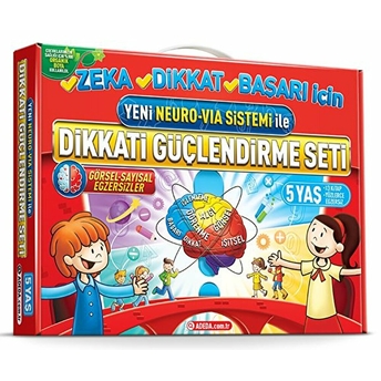 Yeni Neuro Via Sistemi Ile Dikkati Güçlendirme Seti 5 Yaş (3 Kitap Karton Kutu) Osman Abalı