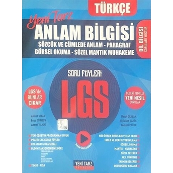 Yeni Tarz 8. Sınıf Lgs Anlam Bilgisi Soru Föyleri Komisyon