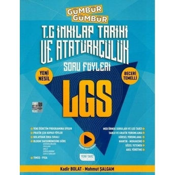 Yeni Tarz 8. Sınıf Lgs T. C. Inkılap Tarihi Ve Atatürkçülük Gümbür Gümbür Soru Föyleri Komisyon