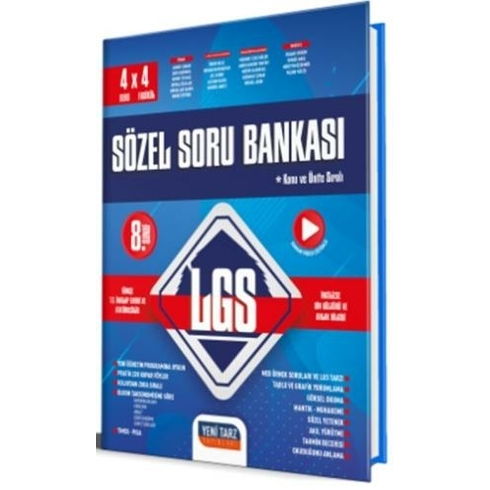 Yeni Tarz Yayınları 8. Sınıf Lgs Sözel Soru Bankası Komisyon