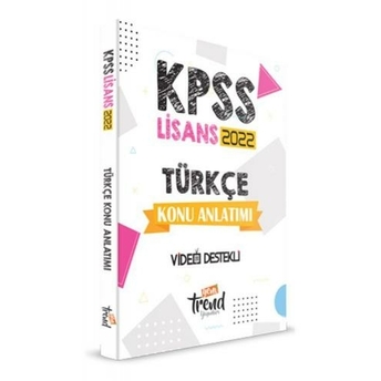 Yeni Trend 2022 Kpss Türkçe Lisans Konu Anlatımı Komisyon