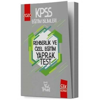 ​Yeni Trend Yayınları 2020 Kpss Eğitim Bilimleri Rehberlik Ve Özel Eğitim Yaprak Test Komisyon