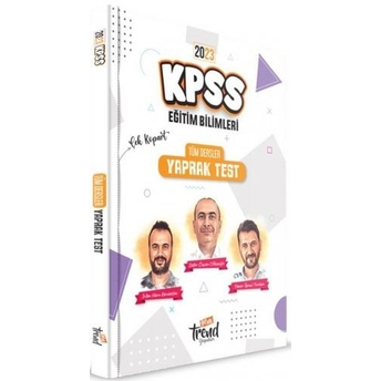 Yeni Trend Yayınları 2023 Kpss Eğitim Bilimleri Yaprak Test Komisyon