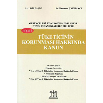 Yeni Tüketicinin Korunması Hakkında Kanun (Büyük Boy) Lütfü Başöz