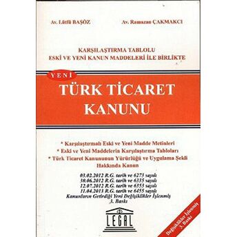 Yeni Türk Ticaret Kanunu (Orta Boy) Lütfü Başöz