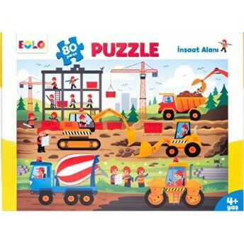 Yer Puzzle-80 Parça Puzzle - Inşaat Alanı