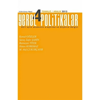 Yerel Politikalar Sayı: 4 Ömer Arlı