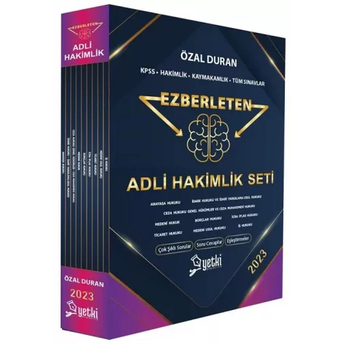 Yetki Yayınları 2023 Adli Hakimlik Ezberleten Seti Özal Duran