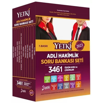 Yetki Yayınları 2023 Adli Hakimlik Soru Bankası Seti Komisyon