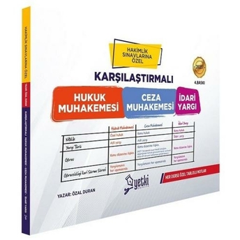 Yetki Yayınları 2023 Karşılaştırmalı Hukuk Muhakemesi Ceza Muhakemesi Idari Yargı Özal Duran