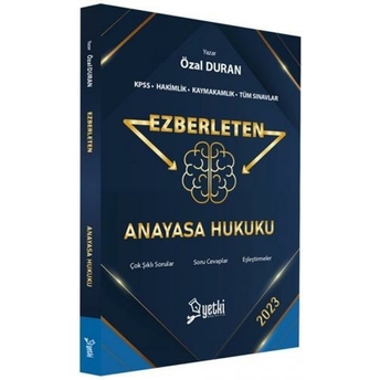 Yetki Yayınları Ezberleten Anayasa Hukuku Özal Duran