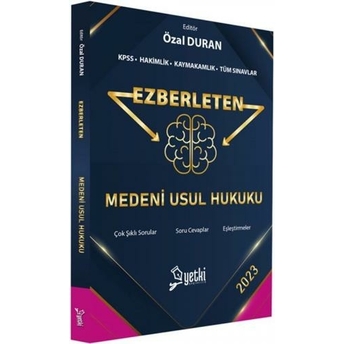 Yetki Yayınları Ezberleten Medeni Usul Hukuku Özal Duran