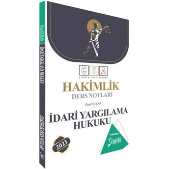 Yetki Yayınları Hakimlik Idari Yargılama Hukuku Ders Notları Özal Duran