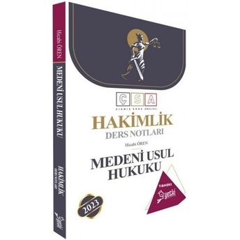 Yetki Yayınları Hakimlik Medeni Usul Hukuku Ders Notları Hicabi Ören