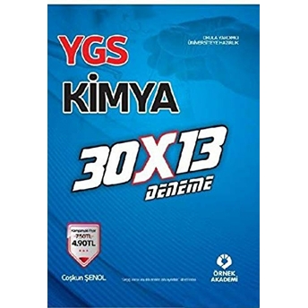 Ygs Kimya 30X13 Deneme Coşkun Şenol