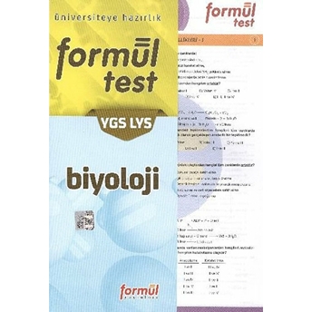 Ygs-Lys Formül Biyoloji Test Kolektif