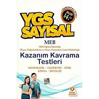 Ygs Sayısal Kazanım Kavrama Testleri Kolektif