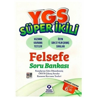 Ygs Süper Ikili Felsefe Soru Bankası Kolektif