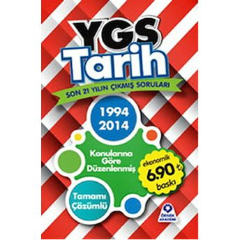 Ygs Tarih Son 21 Yılın Çıkmış Soruları 1994 - 2014 Kolektif