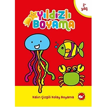 Yıldızlı Boyama - Kalın Çizgili Kolay Boyama Kolektif