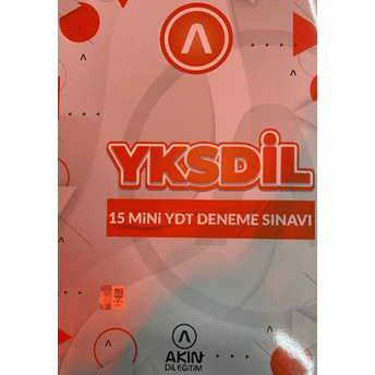 Yks Dil 15 Mini Ytd Deneme Sınavı Kolektif