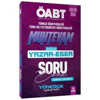 Yönerge Yayınları Öabt Türk Dili Edebiyatı Türkçe Muhtevam Yazar Eser Soru Bankası Çözümlü Komisyon