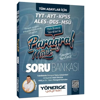 Yönerge Yayınları Tyt Ayt Kpss Ales Dgs Msü Paragrafmatik Soru Bankası Cenan Balcı