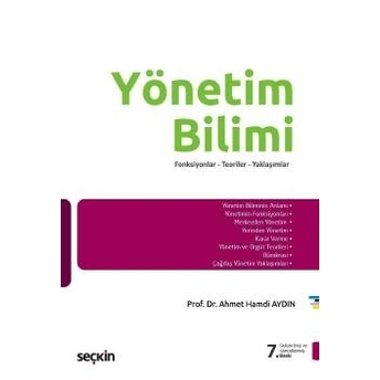 Yönetim Bilimi Ahmet Hamdi Aydın