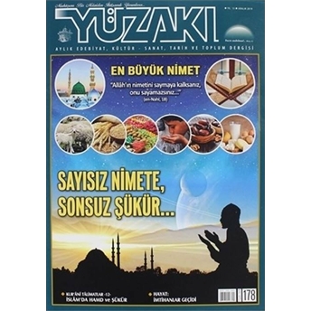 Yüzakı Aylık Edebiyat, Kültür - Sanat, Tarih Ve Toplum Dergisi Sayı: 178 Aralık 2019