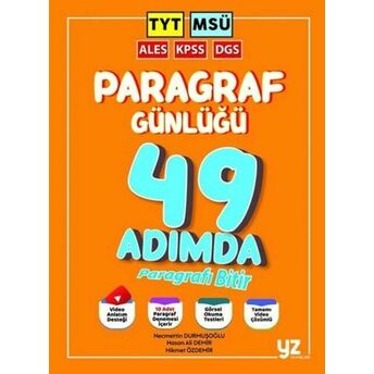 Yz Yayınları Tyt Msü Kpss Dgs Ales 49 Günde Paragrafın Günlüğü Hasan Ali Demir