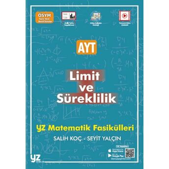 Yz Yayınları Yks Ayt Limit Ve Süreklilik Matematik Fasikülleri Salih Koç , Seyit Yalçın