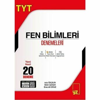 Yz Yayınları Yks Tyt Fen Bilimleri 20 Deneme Bekir Şahan Enes Ali Oğuz