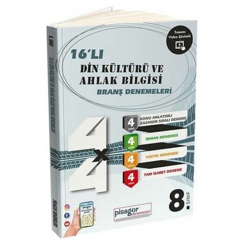 Zeka Küpü 8. Sınıf Din Kültürü Ve Ahlak Bilgisi 16Lı Branş Denemeleri