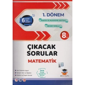 Zeka Küpü Yayınları 8. Sınıf 1. Dönem Matematik Çıkacak Sorular Soru Bankası Komisyon