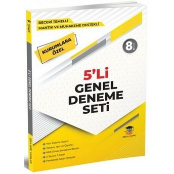 Zeka Küpü Yayınları 8. Sınıf Lgs Beceri Temelli 5 Li Genel Deneme Komisyon