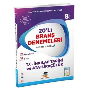 Zeka Küpü Yayınları 8. Sınıf Lgs Inkilap Tarihi Ve Atatürkçülük 20 Li Branş Denemeleri Komisyon