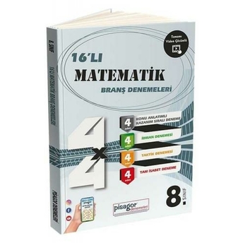 Zeka Küpü Yayınları 8. Sınıf Matematik 16 Lı Branş Denemeleri Komisyon