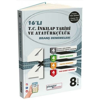 Zeka Küpü Yayınları 8. Sınıf T.c. Inkılap Tarihi Ve Atatürkçülük 16 Lı Branş Denemeleri Komisyon