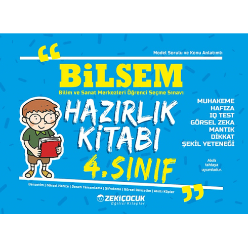 Zeki Çocuk 4. Sınıf Bilsem Hazırlık Kitabı