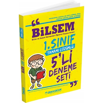 Zeki Çocuk Bilsem 1.Sınıf Tamamı Çözümlü 5 Li Deneme Seti